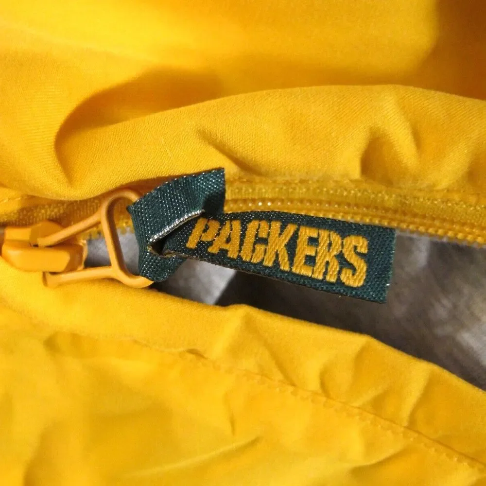 Green Bay Packers NFL Team Apparel‎ V-Neck Pullover Wind Jacket Men's XL Lined